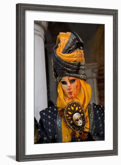 Venice, Italy. Mask and Costumes at Carnival-Darrell Gulin-Framed Photographic Print