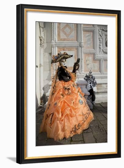 Venice, Italy. Mask and Costumes at Carnival-Darrell Gulin-Framed Photographic Print