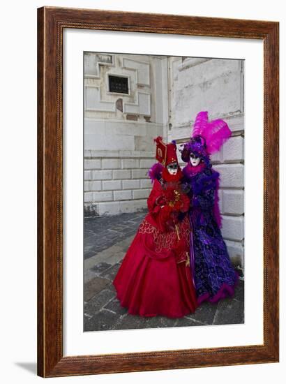 Venice, Italy. Mask and Costumes at Carnival-Darrell Gulin-Framed Photographic Print