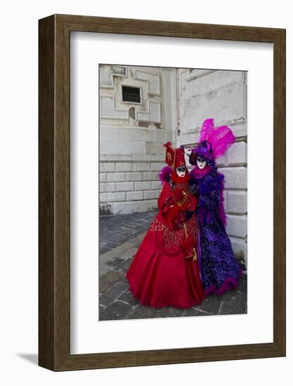 Venice, Italy. Mask and Costumes at Carnival-Darrell Gulin-Framed Photographic Print