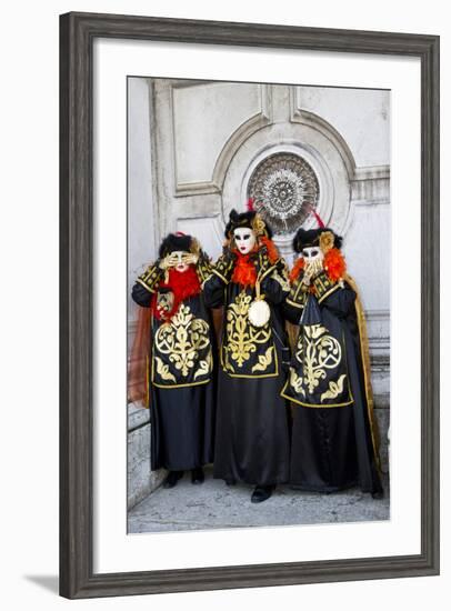 Venice, Italy. Mask and Costumes at Carnival-Darrell Gulin-Framed Photographic Print