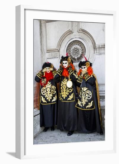 Venice, Italy. Mask and Costumes at Carnival-Darrell Gulin-Framed Photographic Print