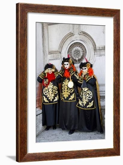 Venice, Italy. Mask and Costumes at Carnival-Darrell Gulin-Framed Photographic Print