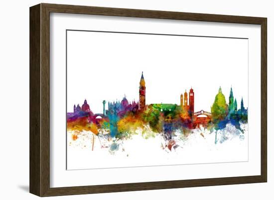 Venice Italy Skyline-Michael Tompsett-Framed Art Print