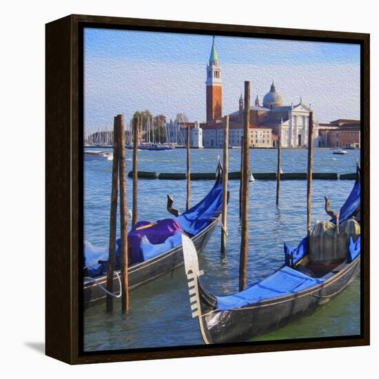 Venice Lagoon with Gondola-Tosh-Framed Stretched Canvas