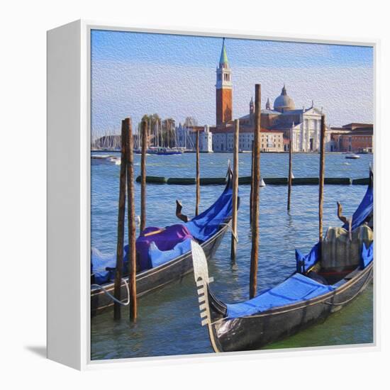 Venice Lagoon with Gondola-Tosh-Framed Stretched Canvas