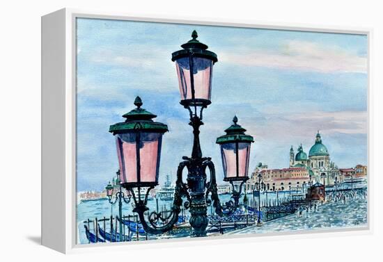 Venice Lights-Anthony Butera-Framed Premier Image Canvas