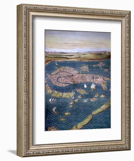 Venice: Map, 16Th Century-Ignazio Danti-Framed Giclee Print