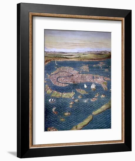 Venice: Map, 16Th Century-Ignazio Danti-Framed Giclee Print