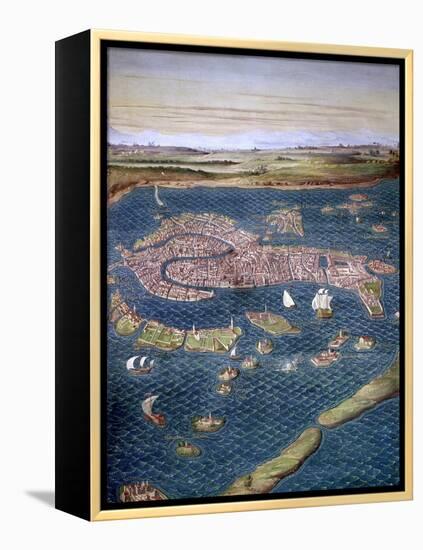 Venice: Map, 16Th Century-Ignazio Danti-Framed Premier Image Canvas