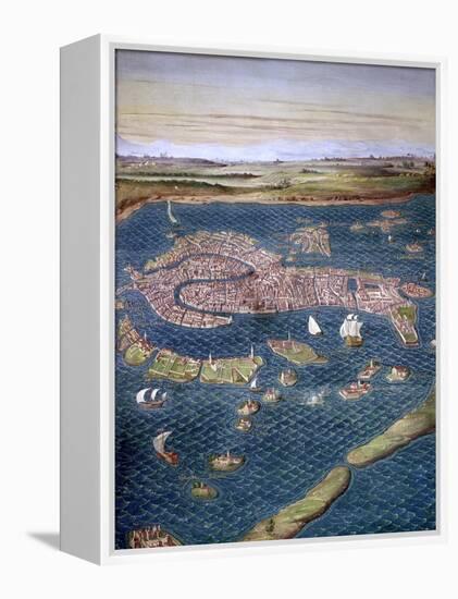 Venice: Map, 16Th Century-Ignazio Danti-Framed Premier Image Canvas