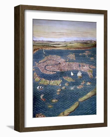 Venice: Map, 16Th Century-Ignazio Danti-Framed Giclee Print