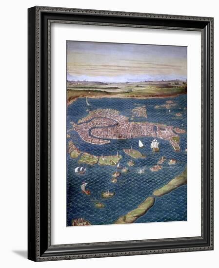 Venice: Map, 16Th Century-Ignazio Danti-Framed Giclee Print