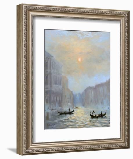 Venice Morning Mist-Chuck Larivey-Framed Premium Giclee Print