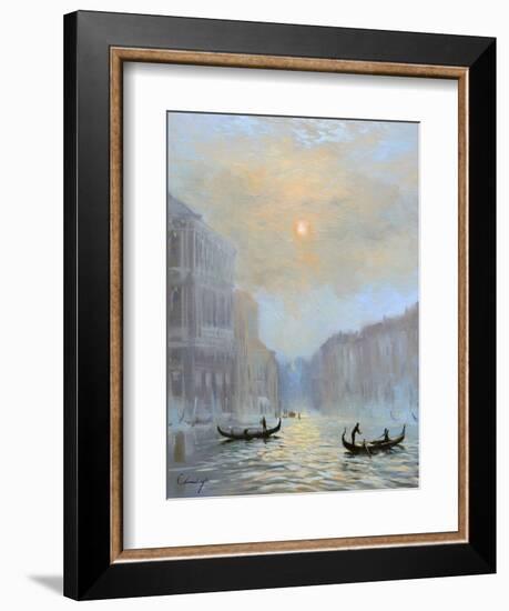 Venice Morning Mist-Chuck Larivey-Framed Premium Giclee Print