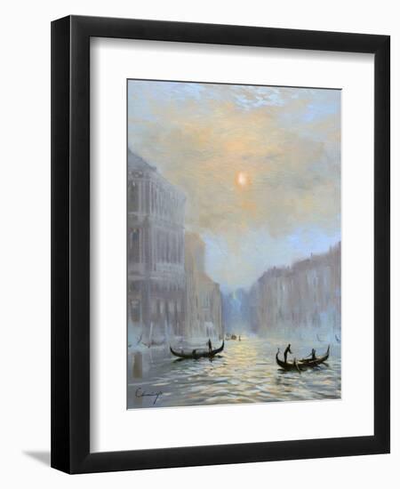 Venice Morning Mist-Chuck Larivey-Framed Premium Giclee Print