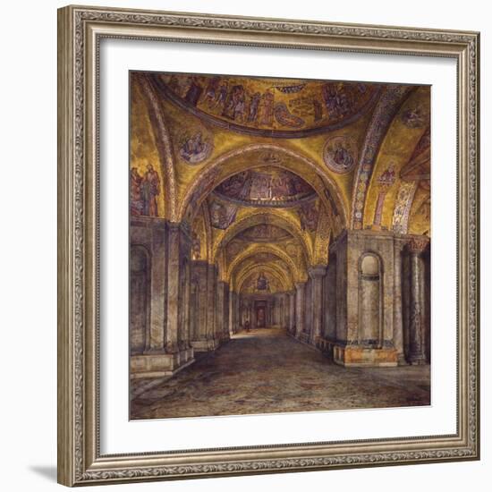 Venice - North Atrium of St Mark's, 1907 (W/C on Paper)-Thomas Matthews Rooke-Framed Giclee Print