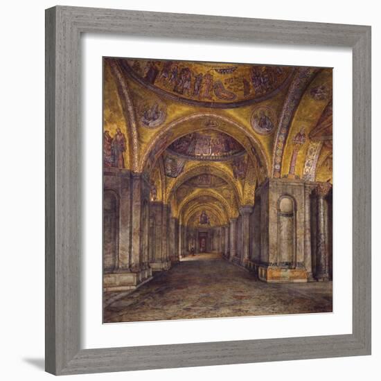 Venice - North Atrium of St Mark's, 1907 (W/C on Paper)-Thomas Matthews Rooke-Framed Giclee Print