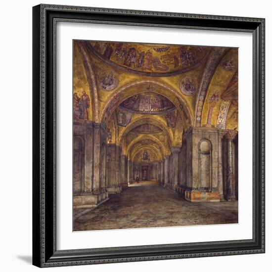 Venice - North Atrium of St Mark's, 1907 (W/C on Paper)-Thomas Matthews Rooke-Framed Giclee Print