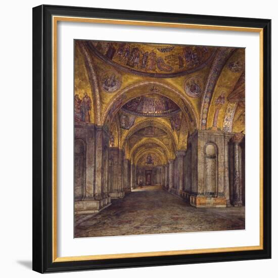 Venice - North Atrium of St Mark's, 1907 (W/C on Paper)-Thomas Matthews Rooke-Framed Giclee Print