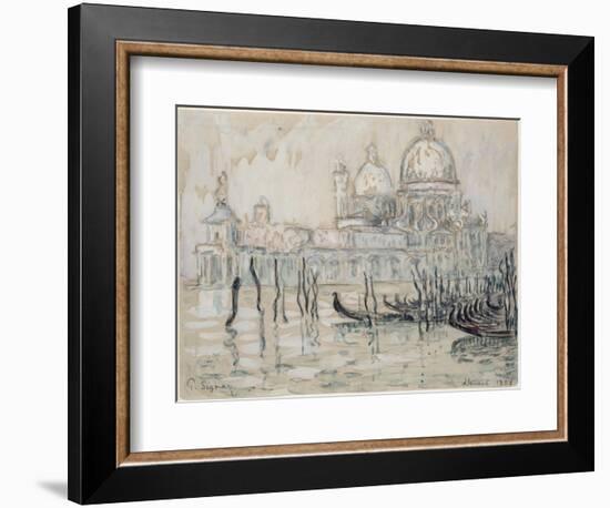 Venice Or, the Gondolas, 1908 (Black Chalk and W/C on Paper)-Paul Signac-Framed Giclee Print