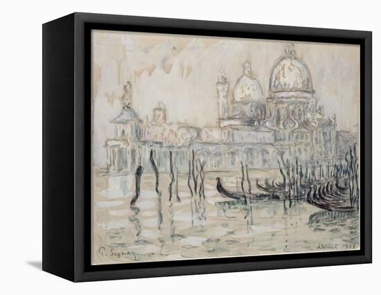 Venice Or, the Gondolas, 1908 (Black Chalk and W/C on Paper)-Paul Signac-Framed Premier Image Canvas