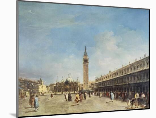Venice, Piazza San Marco, Probably 1750s-Francesco Guardi-Mounted Giclee Print