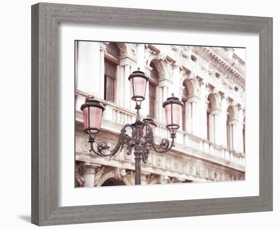 Venice Pink Lanterns I-Sonja Quintero-Framed Photographic Print