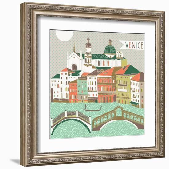 Venice Print Design-Lavandaart-Framed Art Print