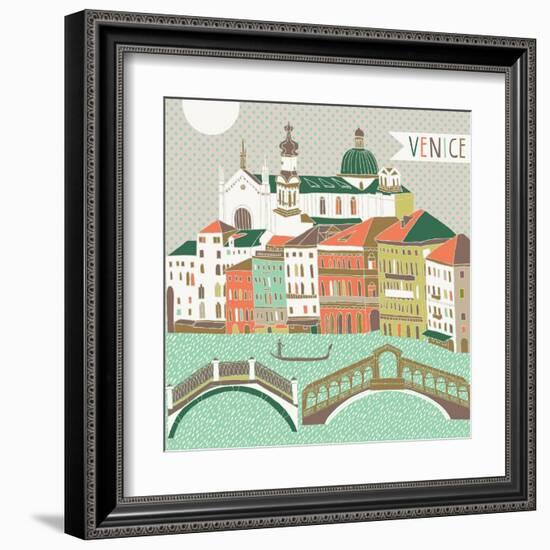 Venice Print Design-Lavandaart-Framed Art Print
