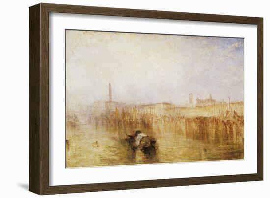 Venice Quay, Ducal Palace-J. M. W. Turner-Framed Giclee Print