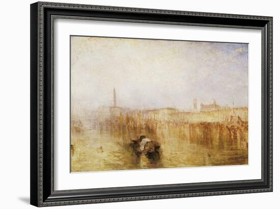 Venice Quay, Ducal Palace-J. M. W. Turner-Framed Giclee Print