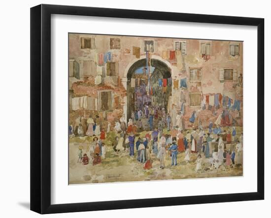 Venice: Riva Degli Schiavone, Castello, 1898-Maurice Brazil Prendergast-Framed Giclee Print