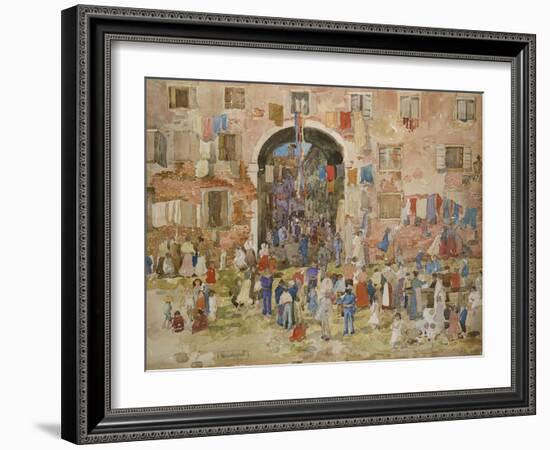 Venice: Riva Degli Schiavone, Castello, 1898-Maurice Brazil Prendergast-Framed Giclee Print