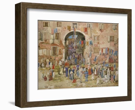 Venice: Riva Degli Schiavone, Castello, 1898-Maurice Brazil Prendergast-Framed Giclee Print