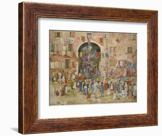 Venice: Riva Degli Schiavone, Castello, 1898-Maurice Brazil Prendergast-Framed Giclee Print