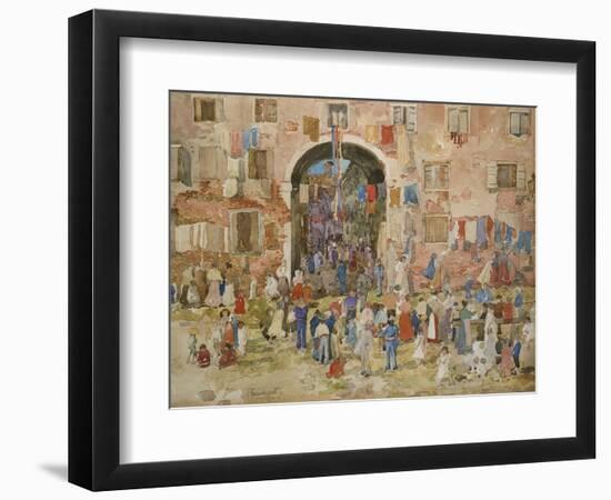 Venice: Riva Degli Schiavone, Castello, 1898-Maurice Brazil Prendergast-Framed Giclee Print