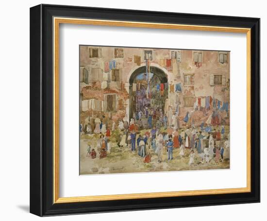 Venice: Riva Degli Schiavone, Castello, 1898-Maurice Brazil Prendergast-Framed Giclee Print