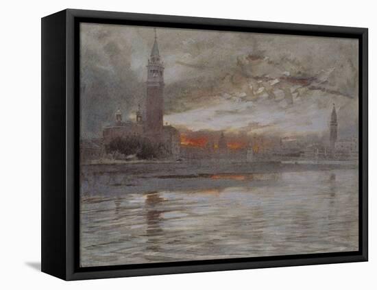 Venice, San Giorgio Maggiore and the Bacino-Albert Goodwin-Framed Premier Image Canvas