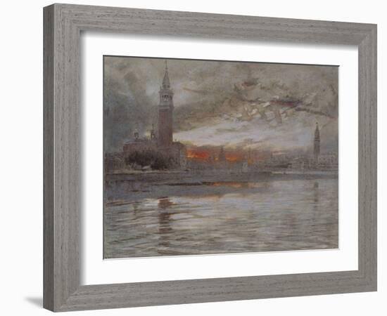 Venice, San Giorgio Maggiore and the Bacino-Albert Goodwin-Framed Giclee Print