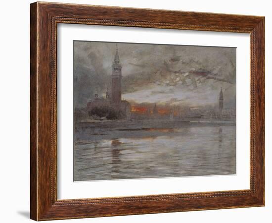 Venice, San Giorgio Maggiore and the Bacino-Albert Goodwin-Framed Giclee Print