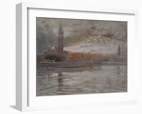 Venice, San Giorgio Maggiore and the Bacino-Albert Goodwin-Framed Giclee Print