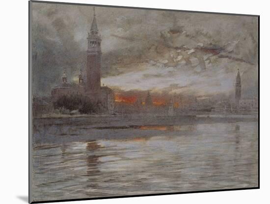 Venice, San Giorgio Maggiore and the Bacino-Albert Goodwin-Mounted Giclee Print