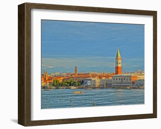 Venice San Marco with Snowcovered Alps III-Markus Bleichner-Framed Art Print