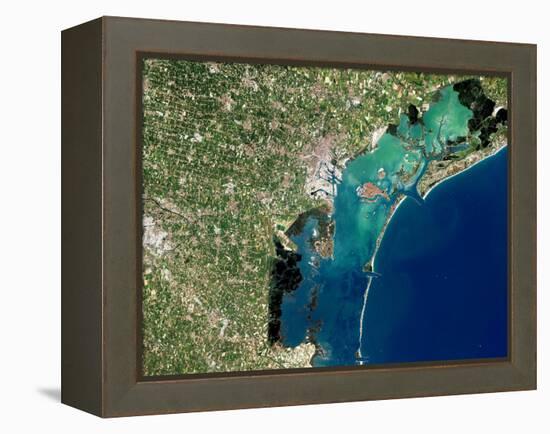 Venice, Satellite Image-PLANETOBSERVER-Framed Premier Image Canvas