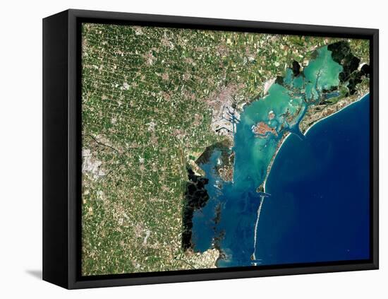 Venice, Satellite Image-PLANETOBSERVER-Framed Premier Image Canvas