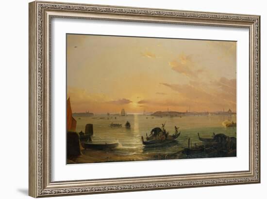 Venice Seen from the Lido-Friedrich Nerly-Framed Giclee Print