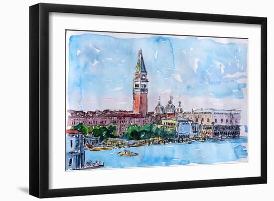 Venice Serenissima with St Marks Bell Tower-Markus Bleichner-Framed Art Print