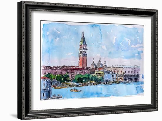 Venice Serenissima with St Marks Bell Tower-Markus Bleichner-Framed Art Print