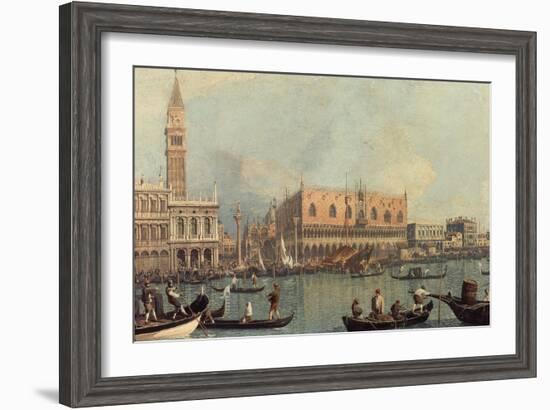 Venice, Showing Doge's Palace and Saint Mark's Square, Italy-Canaletto-Framed Giclee Print